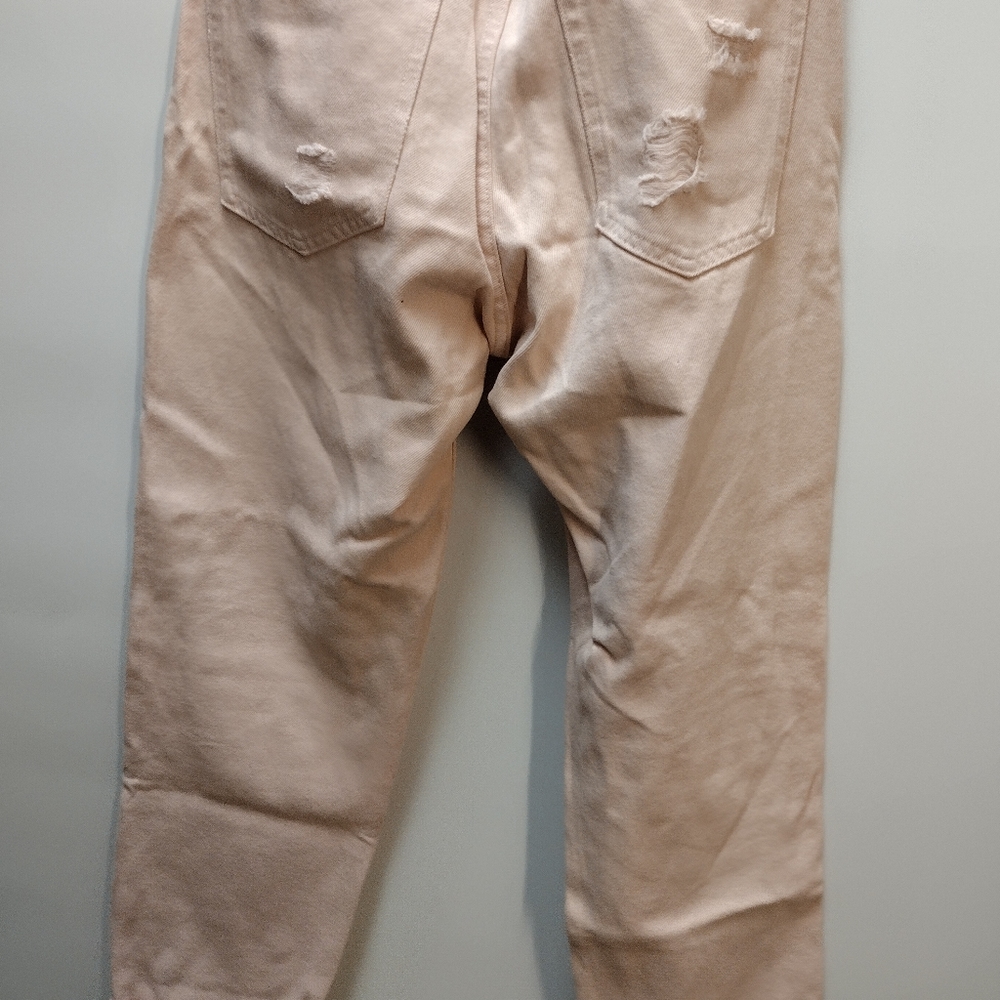 H&M Boyfriend‎ Low Waist Jeans powder pink & denim soft size 27 - Picture 5 of 6